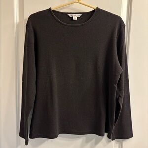 Women’s Sz L Pendleton Black Heavyweight Cotton Knit Top